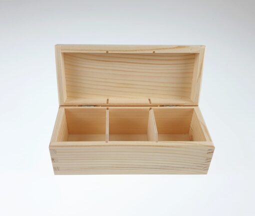 Cutie din lemn ceai 3 compartimente 1