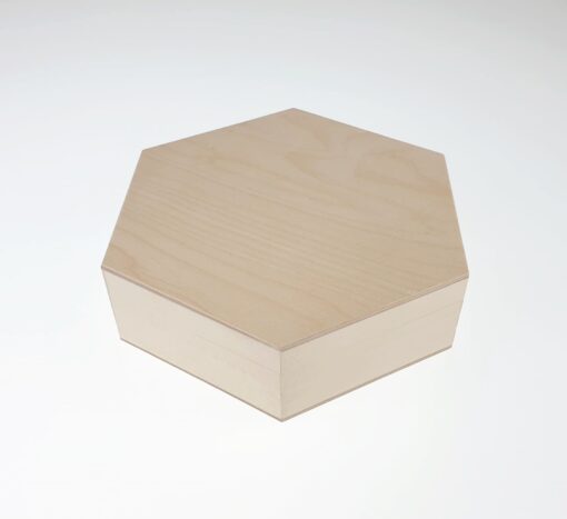 Cutie din lemn - hexagonală - 22x19 cm 1