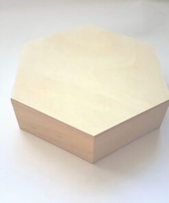 Cutie lemn hexagon