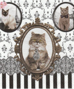 Servetel decoupage BAROCCO CATS 2014