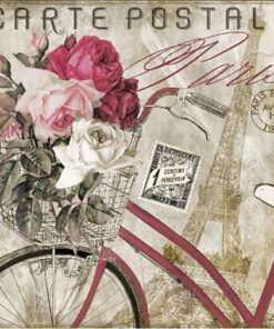 Servetel decoupage Carte Postale Paris