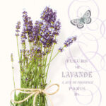 Servetel lavanda buchet - bunch of lavender 25x25