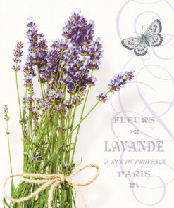Servetel lavanda buchet - bunch of lavender 25x25