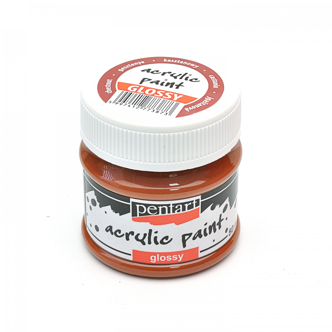 Acrilic lucios - 50 ml - Pentart - castaniu 1 vopsea_acrilica_lucioasa_50_ml_pentart_castaniu