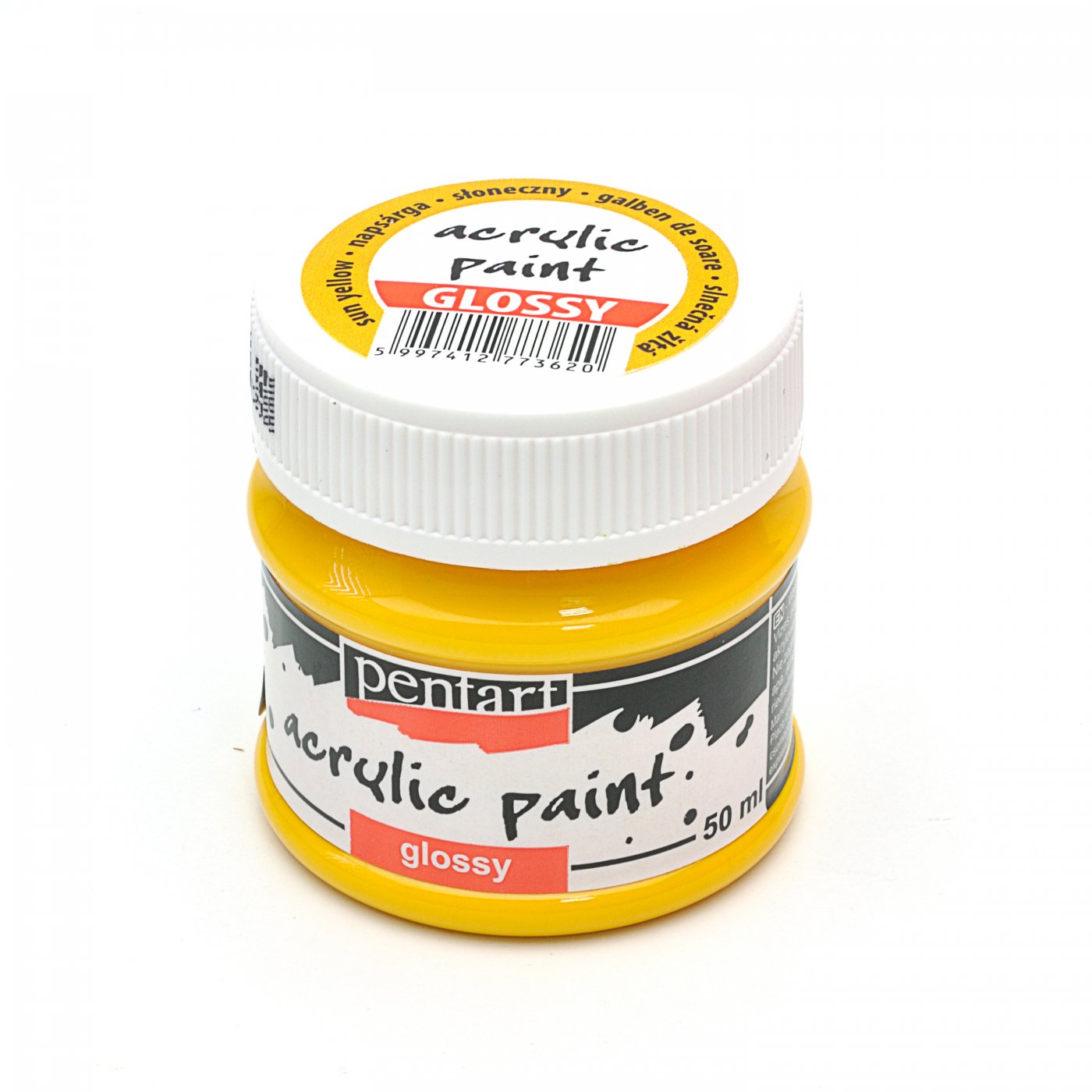 Acrilic lucios - 50 ml Pentart - galben soare 1 vopsea_acrilica_lucioasa_50_ml_pentart_galben de soare