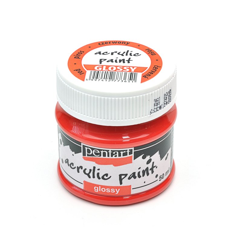 Acrilic lucios - 50 ml - Pentart - rosu 1 vopsea_acrilica_lucioasa_50_ml_pentart_rosu