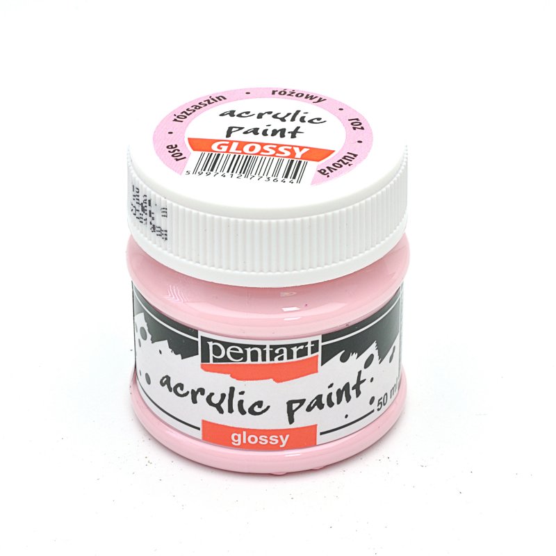 Acrilic lucios - 50 ml - Pentart - roz 1 vopsea_acrilica_lucioasa_50_ml_pentart_roz