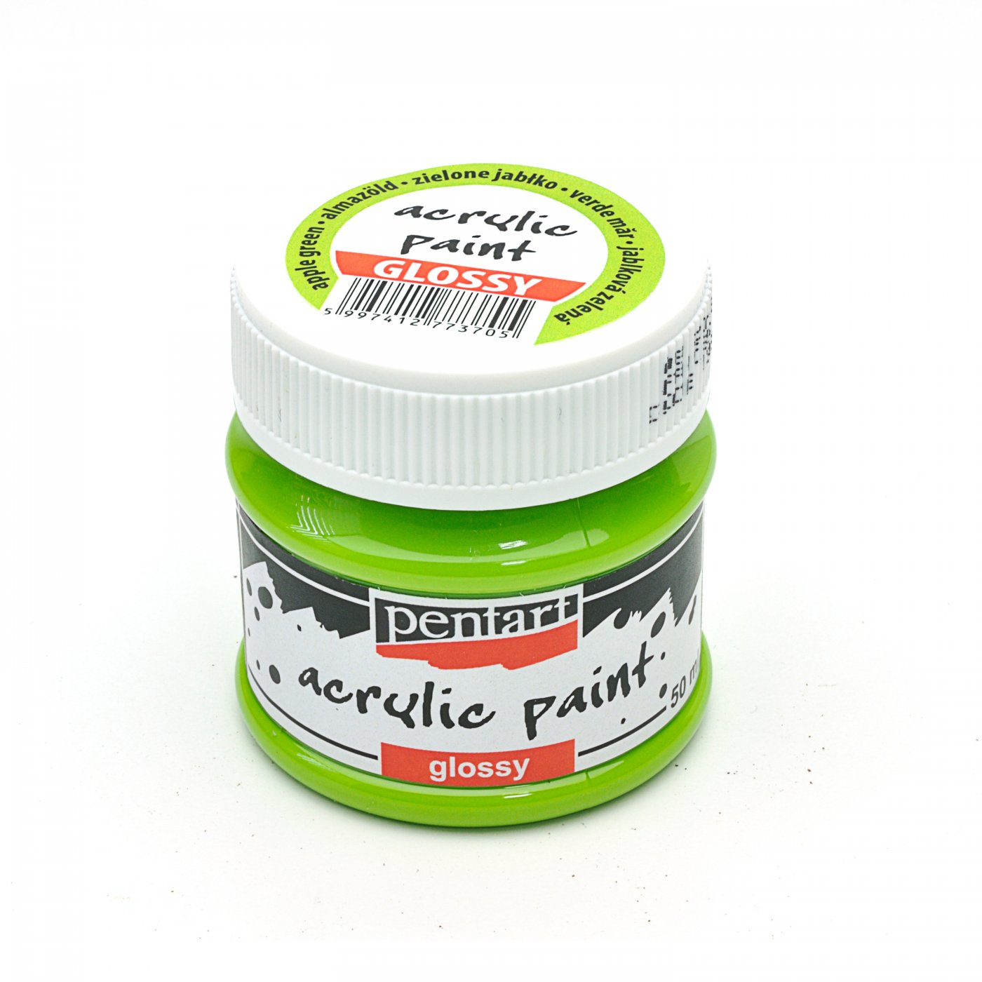Acrilic lucios - 50 ml - Pentart - verde măr 1 vopsea_acrilica_lucioasa_50_ml_pentart_verde măr