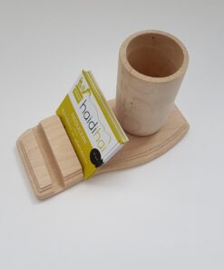 Office kit business suport din lemn pentru carduri și pixuri