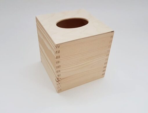 Cutie din lemn pentru șervețele – formă pătrată 1