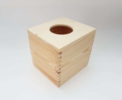Cutie din lemn suport pentru șervețele - fomă pătrată 1