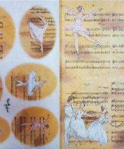 Hârtie de orez – balet&music – DECOMANIA – 35×50 cm
