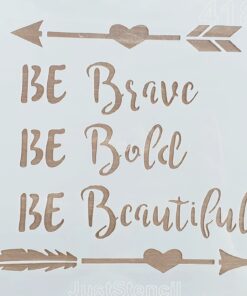 Șablon - be breave - be beautiful - 20x20 cm