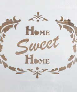 Șablon - home sweet home - 30x30 cm