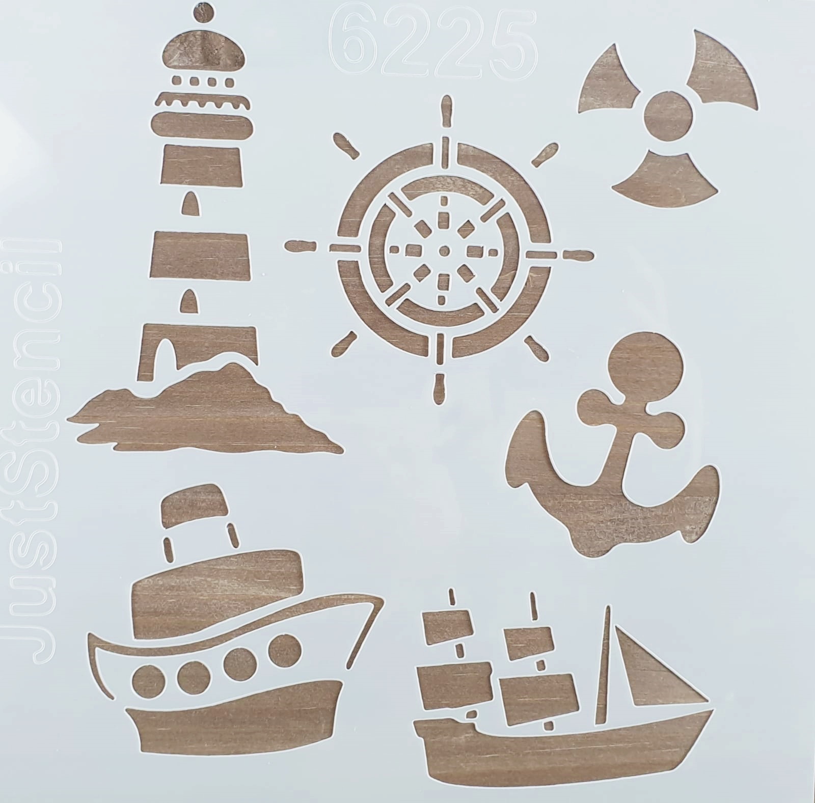 Șablon - tematică marină - 20x20 cm 1 Șablon - tematică marină - 20x20 cm