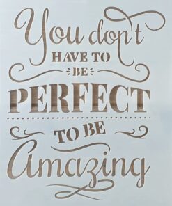 Șablon - you are perfect - amazing - 20x30 cm
