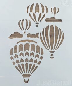 Șablon – baloane cu aer cald – 30×30 cm