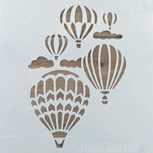 Șablon – baloane cu aer cald – 30×30 cm 1