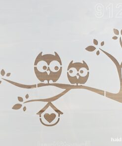 Șablon - bufniță - owl - 30x30 cm
