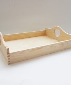 Tavă din lemn - inimioară - 40x30x10,5 cm
