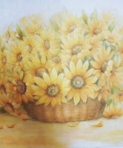 Hârtie de orez DECOMANIA – coș cu flori – 35×50 cm