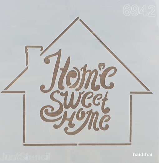 Șablon – home sweet home – 20×20 cm 1