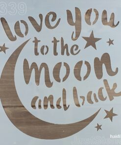 Șablon - to the moon and back - 30x30 cm