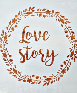 Șablon – Love story – 30×30 cm