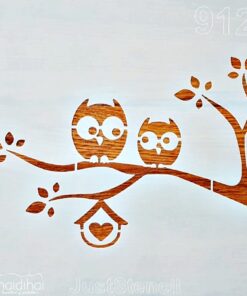 Șablon – bufniță – owl – 30×30 cm