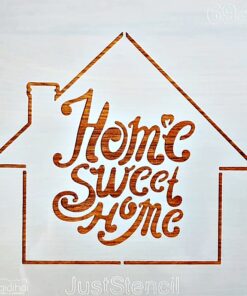 Șablon – home sweet home – 20×20 cm