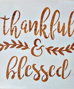 Șablon – thankful&blessed – 30×30 cm