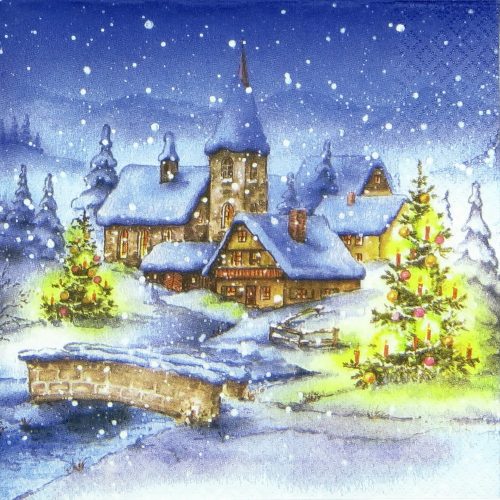 Șervețel - Christmas village - 33x33 cm 1 Șervețel - Christmas village - 33x33 cm