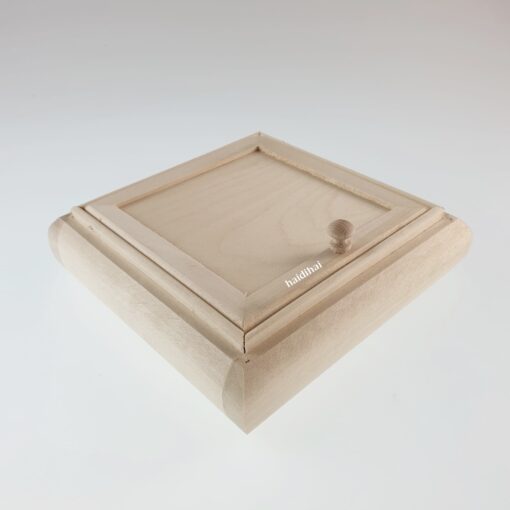 Cutie lemn compartimentată pentru bijuterii - cu oglindă 1