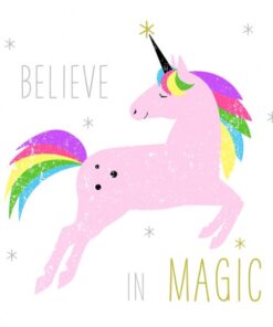 Servetel - Believe in magic unicorn - 33x33 cm