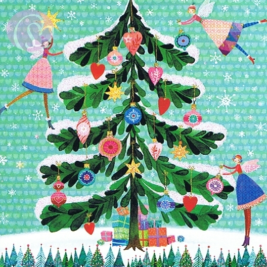 Șervețel Happy Xmas Tree - 33x33 cm 1 Servetel Happy Xmas Tree - 33x33 cm