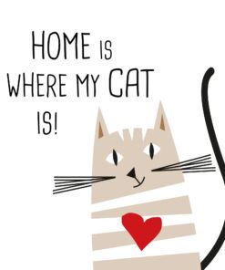 Servetel decorativ - home cat - 33x33 cm