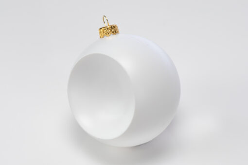 Glob concav – alb – diametru 12 cm