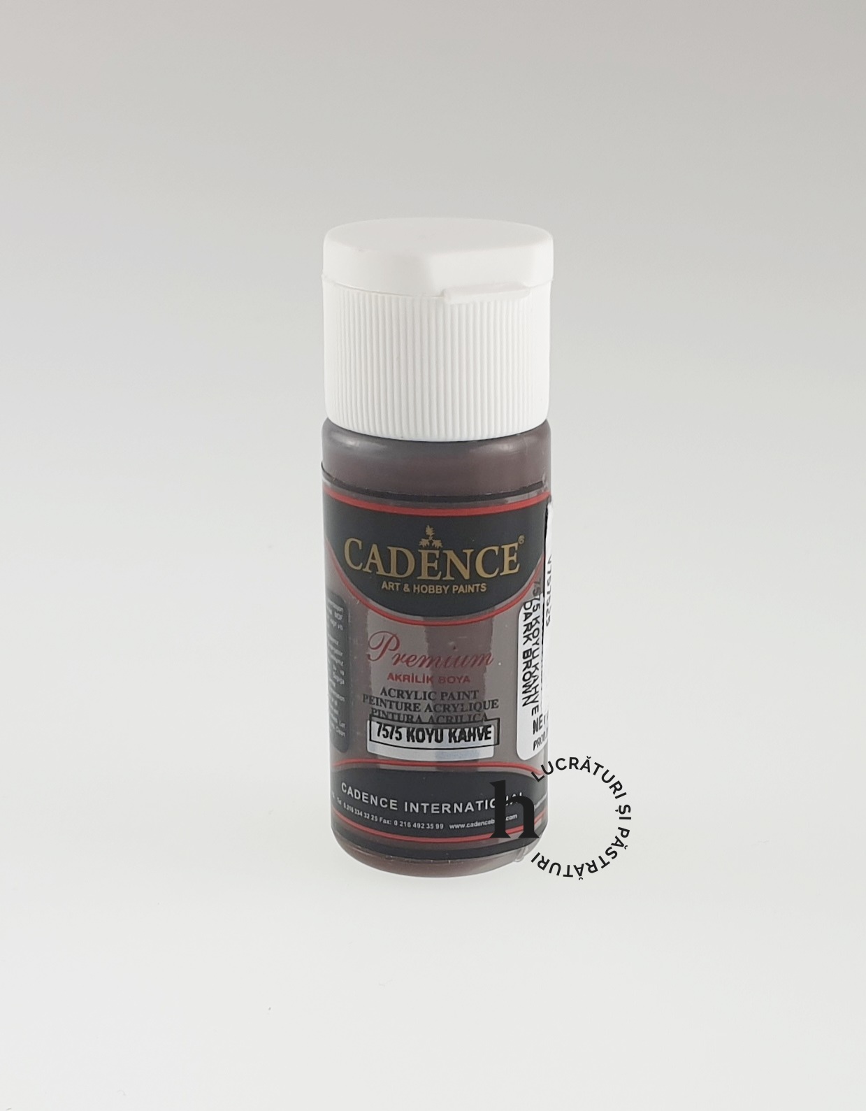 Vopsea acrilică - dark brown - CADENCE - 25 ml 1 Vopsea acrilică - dark brown - CADENCE - 25 ml