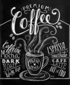Servetel - Blackboard Coffee - 33x33 cm