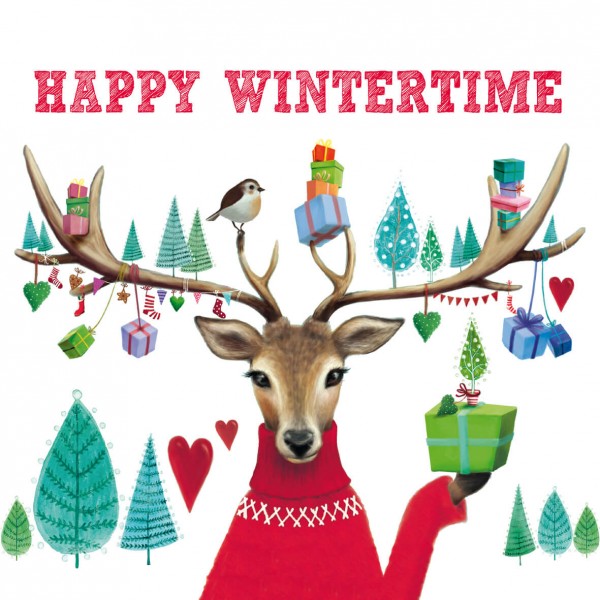 Șervețel - Happy Wintertime - 33x33 cm 1 Servetel - Happy Wintertime - 33x33 cm