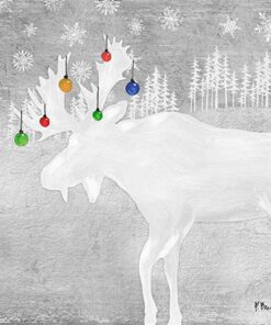 ervetel - Woodland Deer silver - 33x33 cm