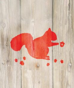 Servetel - Winter Squirrel red - 33x33 cm