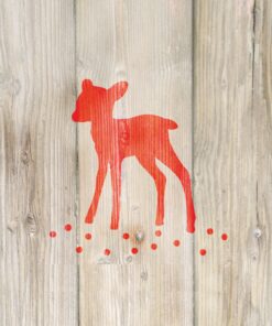 Servetel - winter fawn red - 33x33 cm