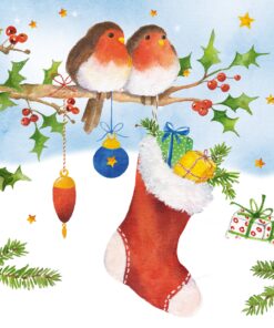 Servetel - Stocking & Birds - 33x33 cm