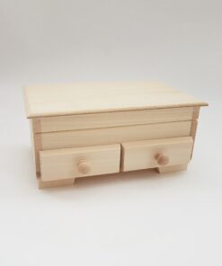 Cutie bijuterii - lemn natur - 2 sertare TR330