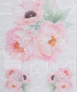 Hârtie de orez - flower pink - decoupage - PR2322