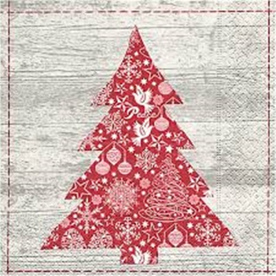 Șervețel decoupage - Red tree - 33x33 cm 1 Servetel-Red-tree-33x33-cm
