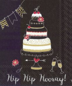 Șervetel - HIP HIP HOORAY - 25x25 cm
