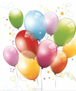 Șervețel - Birthday Balloons - 33x33 cm