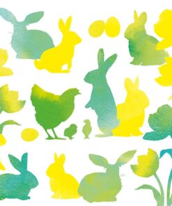 Șervețel - Easter Silhouettes Green - 25x25 cm